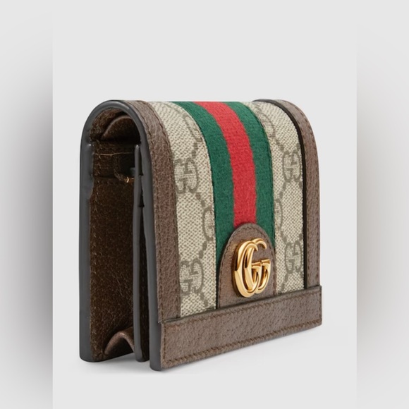 Gucci OPHIDIA CARD CASE WALLET - Picture 1 of 8